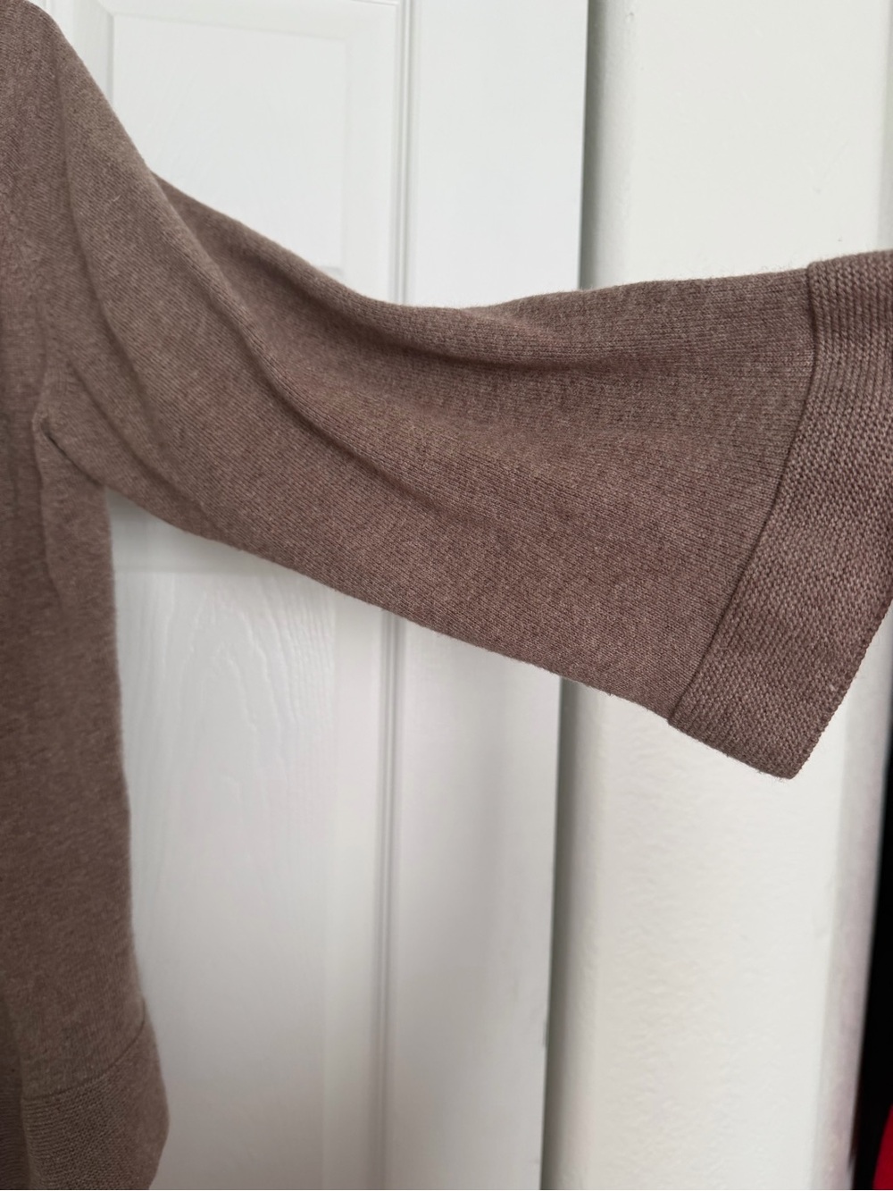 Boden vintage label Y2K Taupe Open Front Knit Cardigan Sweater - UK 14 - Picture 3 of 11